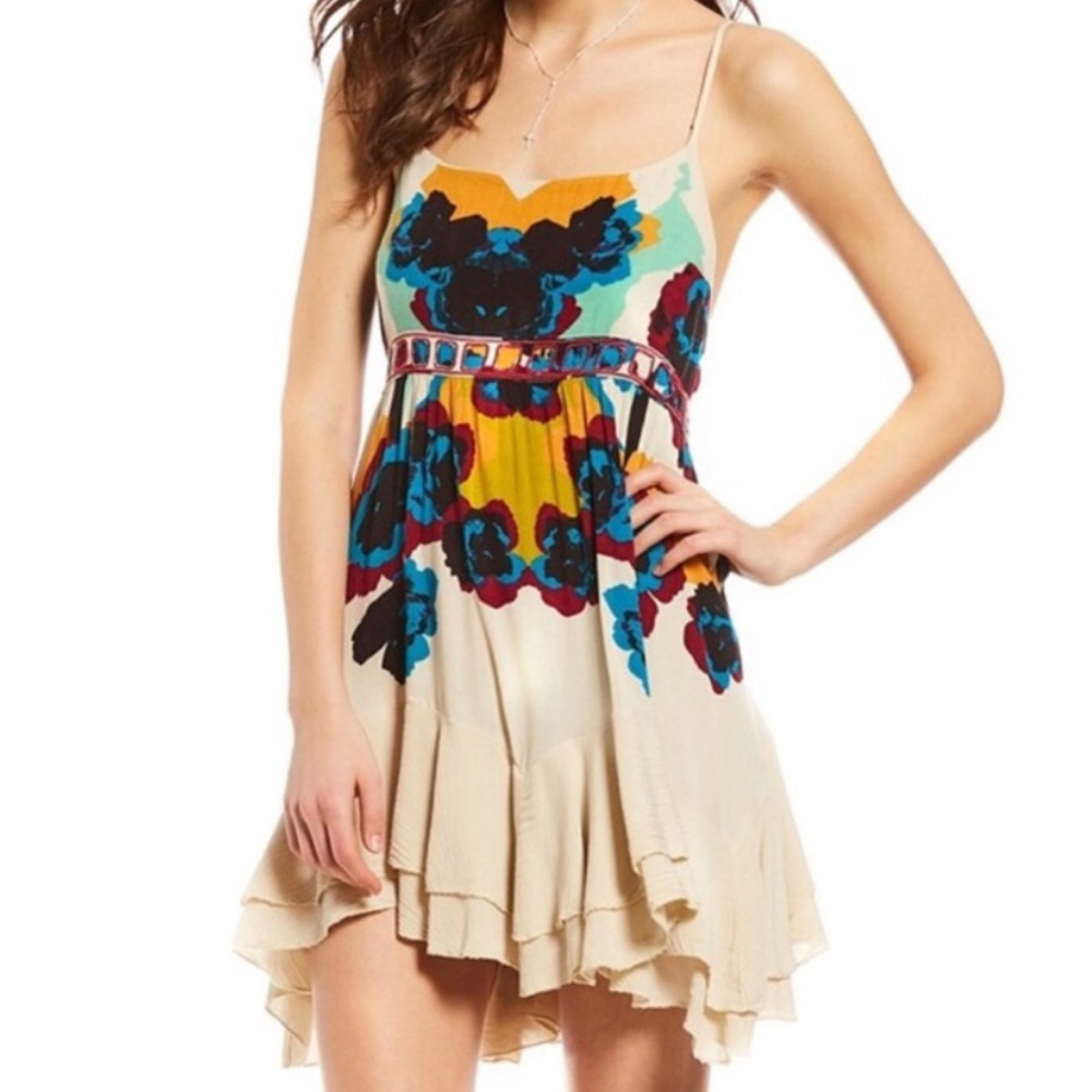 Free People Multicolor Floral Mini Dress